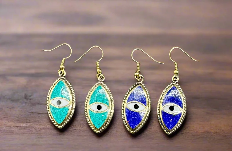 Women's Christmas rings-Evil Eye Earring