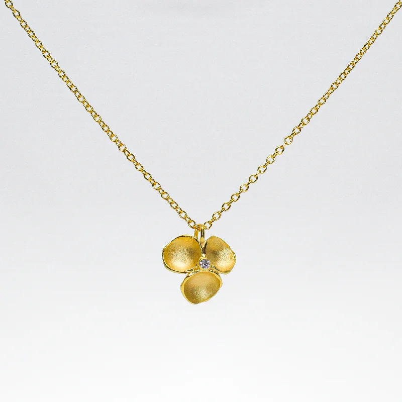 Women's personalized necklaces-NEW! Medium Tripod Pendant in 18K Gold Vermeil with Diamond by Sarah Richardson