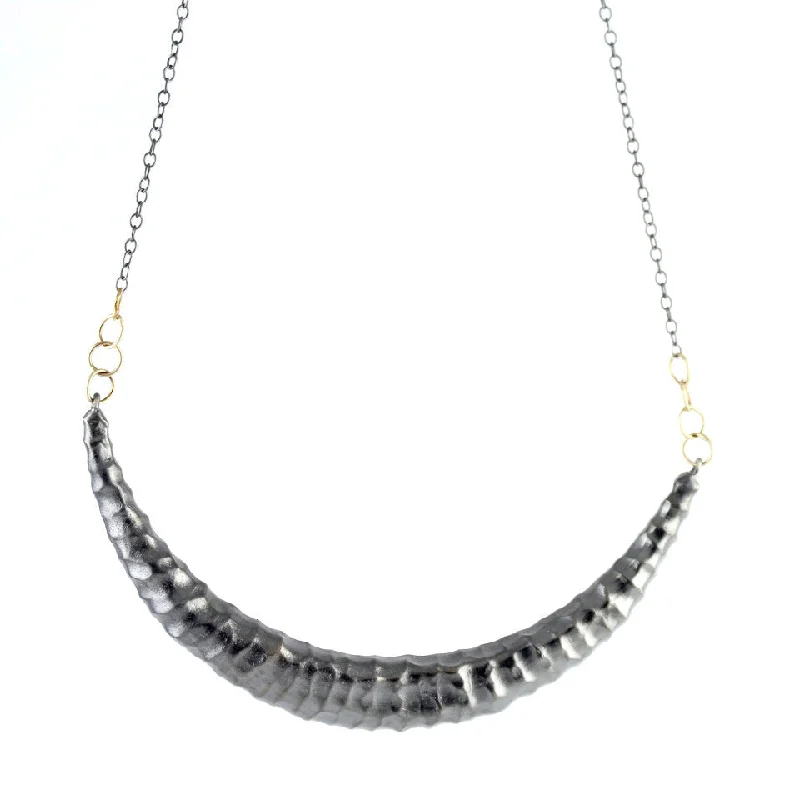 Women's titanium necklaces-SALE! Large Carved Horn Necklace by Rebecca Overmann