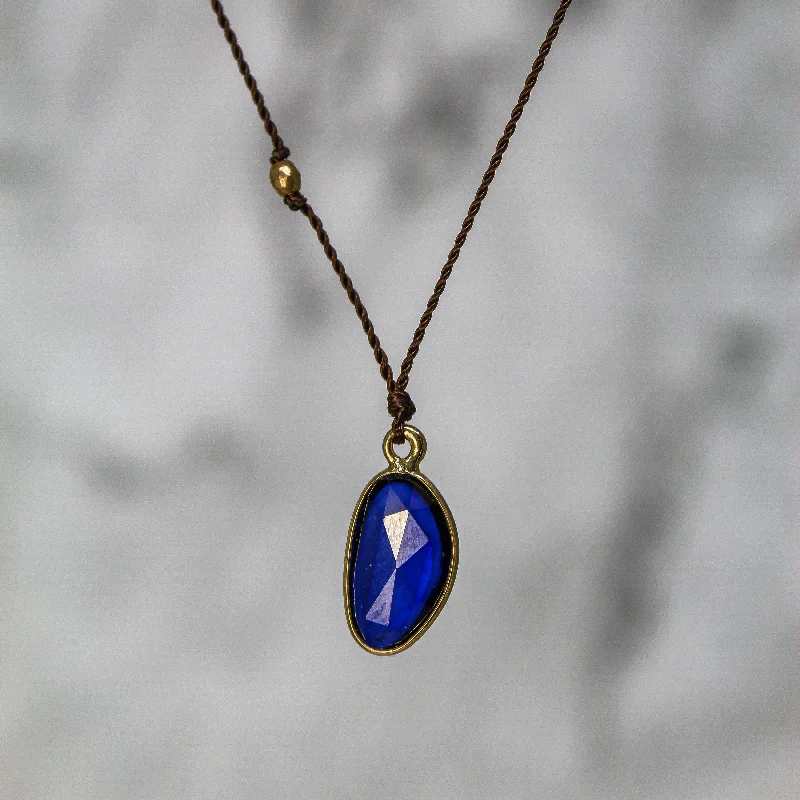 Women's formal necklaces-NEW! Sapphire Necklace with 18k Gold by Margaret Solow