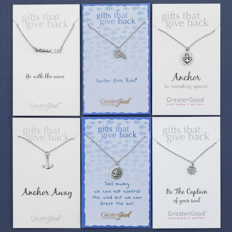 Women's astrology necklaces-For the Love of the Ocean Necklace