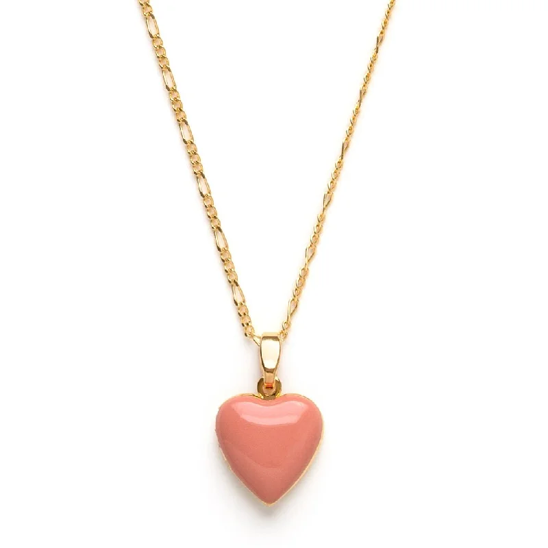 Women's birthstone necklaces-Amano Heart Locket in Rose