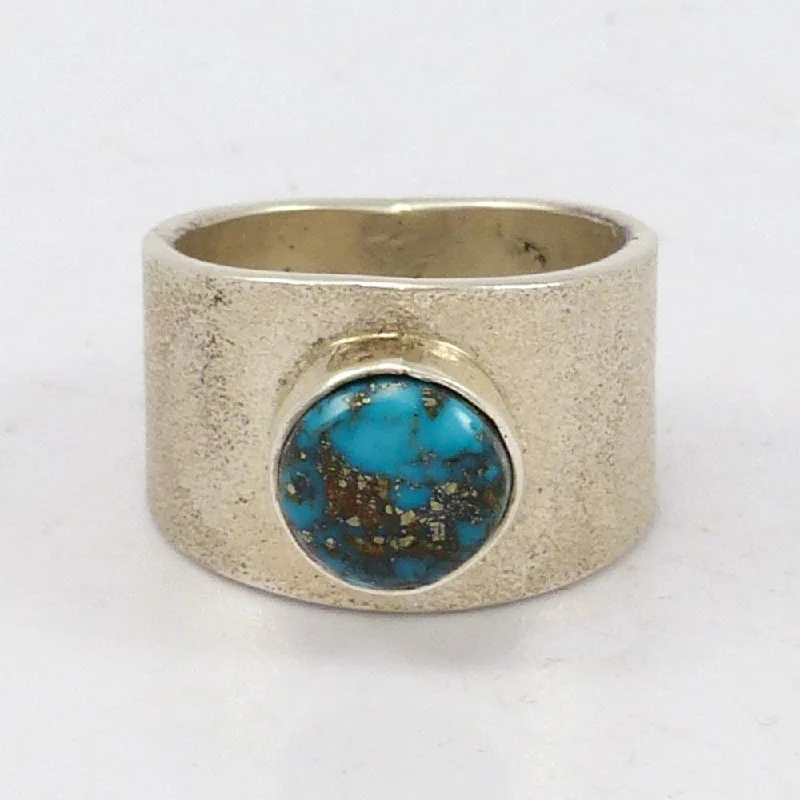 Trendy women's rings-Morenci Turquoise Ring