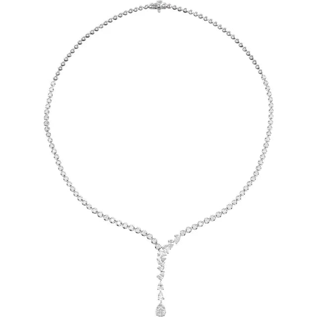 Women's seasonal necklaces-14K White or Yellow Gold  5 1/2 CTW Lab-Grown Diamond, Length  16 1/2 Necklace