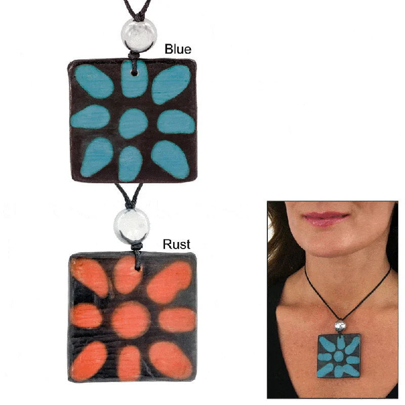 Women's leather necklaces-Honduras Ceramic Flower Necklace