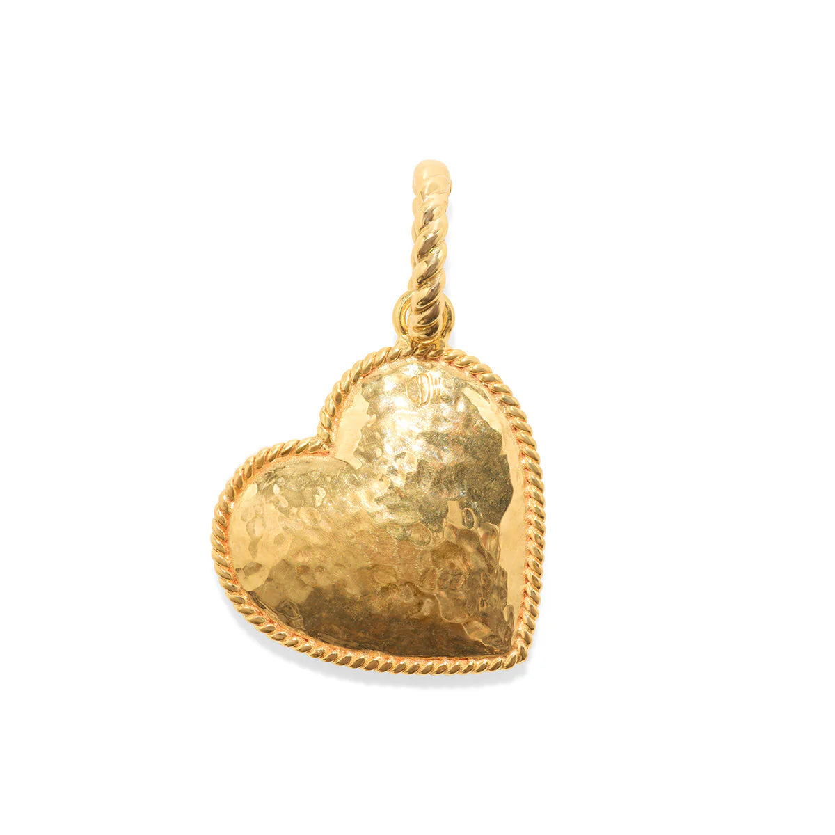 Women's fingerprint necklaces-Love Pendant - Gold