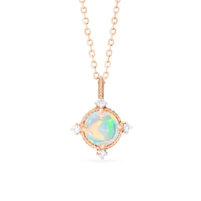 Women's K gold necklaces-[Stella] Aura of Galaxy Necklace in Australian Opal