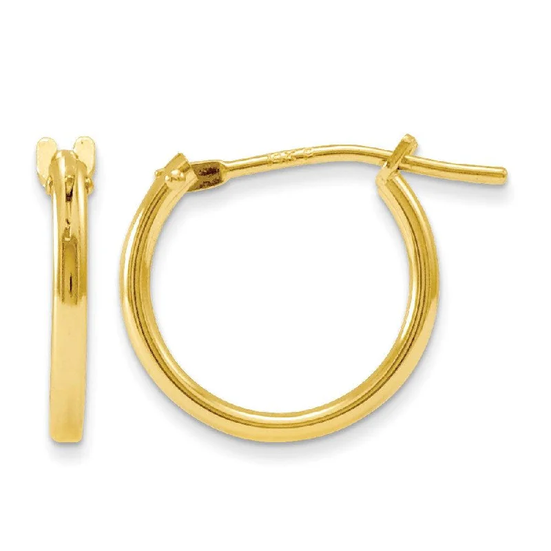 Women's zodiac earrings-Madi K Kid's 14k  Hoop Earrings