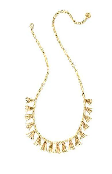 Affordable women's necklaces-Kendra Scott - Sienna Gold Collar Necklace