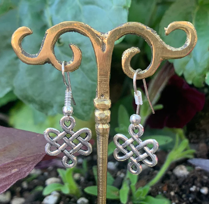 Women's fingerprint rings-Infinite Knot Earring #25