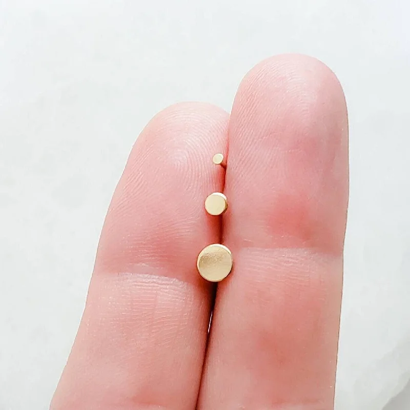 Women's sun earrings-Tiny Dot Stud Earrings