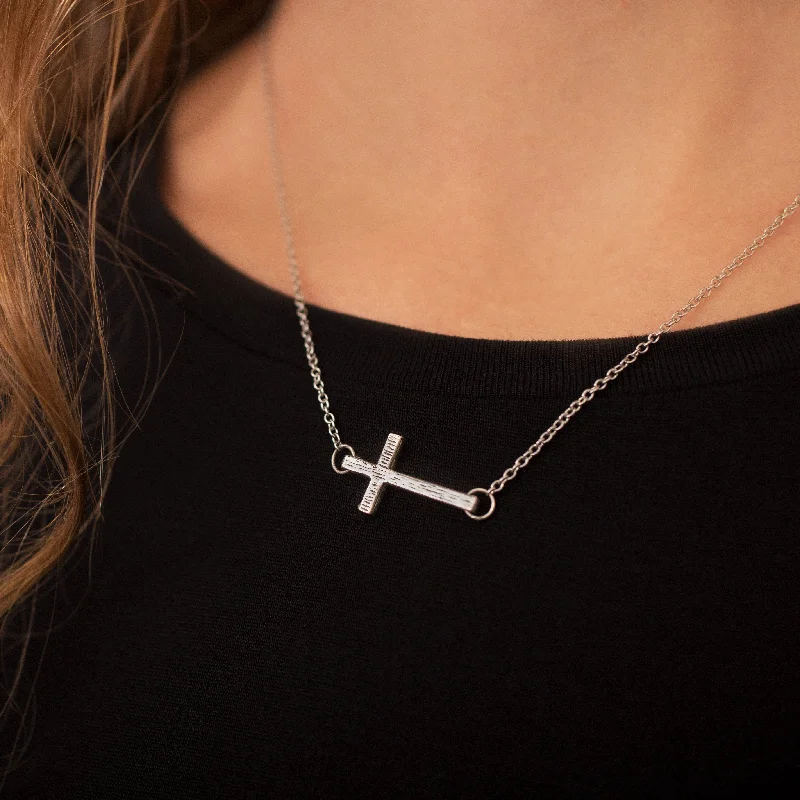 Modern women's necklaces-Have a Little Faith Necklace