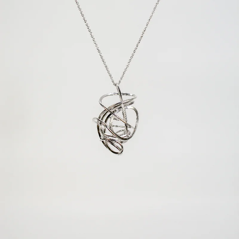 Women's star necklaces-NEW! Square Wire Nest Pendant in Sterling Silver by Rina Young