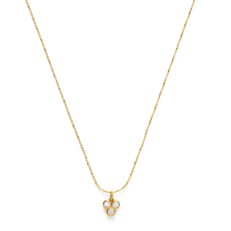 Affordable women's necklaces-Amano Studio Tiny Triple Crystal Necklace