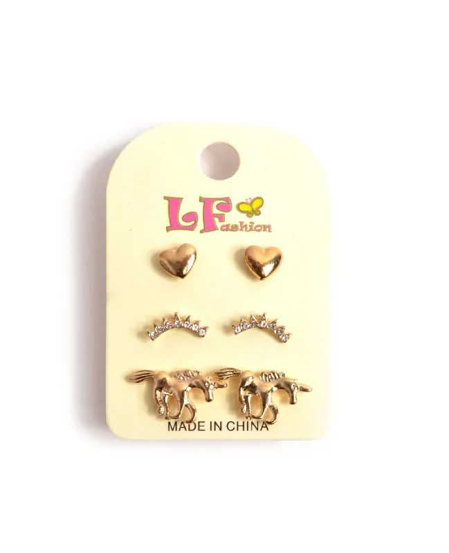 Women's luxury brand rings-Little Unicorn Earring