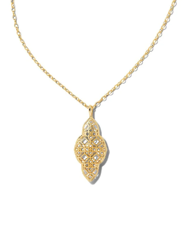 Women's symbolic necklaces-Kendra Scott - Abbie Long Pendant Necklace - Gold