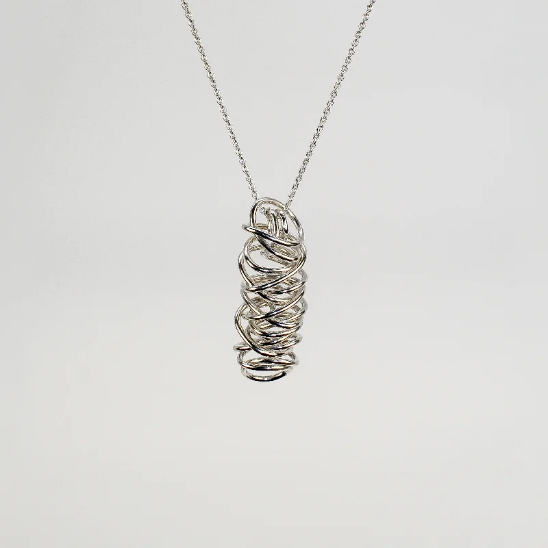 Women's modern design necklaces-NEW! Nest Pendant in Sterling Silver by Rina Young