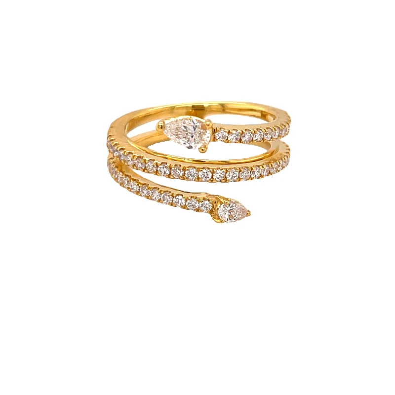 Women's promise rings-Diamond Loop Ring