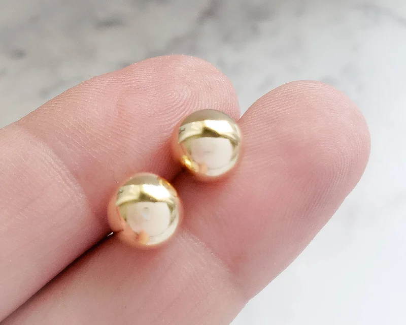 Women's friendship earrings-Round Stud Earrings