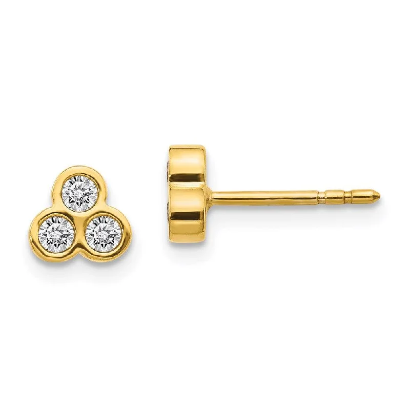 Women's lightweight earrings-14k Diamond Earrings