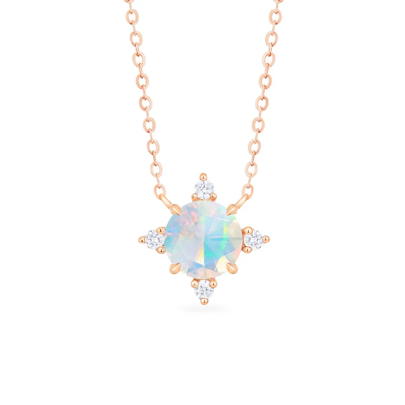 Women's star necklaces-[Polaris] North Star Necklace in Opal