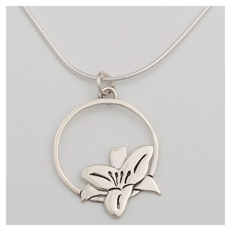 Women's religious necklaces-Blooming Flowers Sterling Necklace