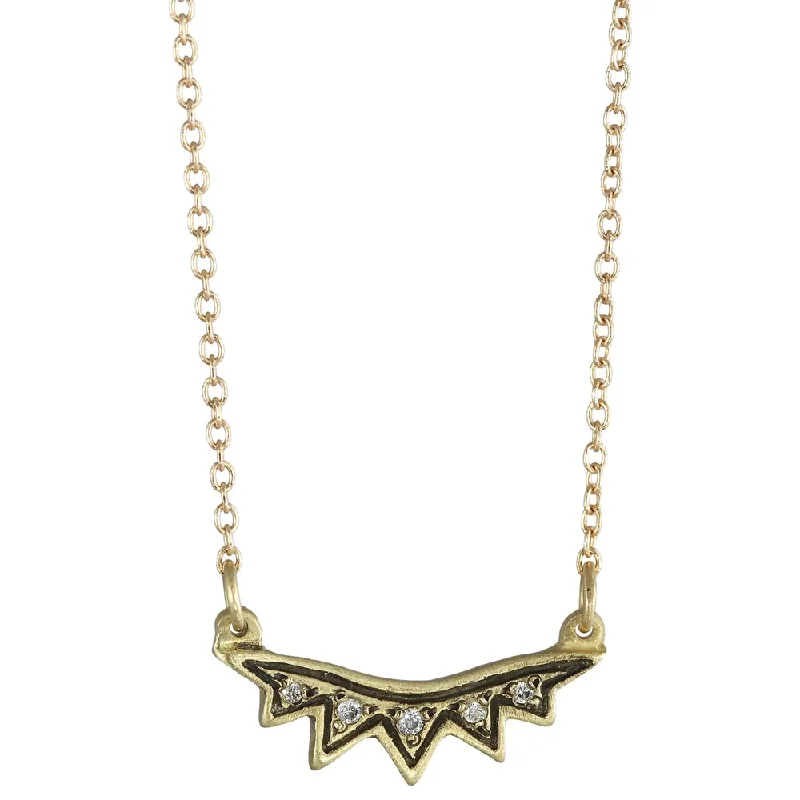 Women's seasonal necklaces-NEW! Sunburst Necklace in Gold on Oxidized Silver Chain by Sarah Swell