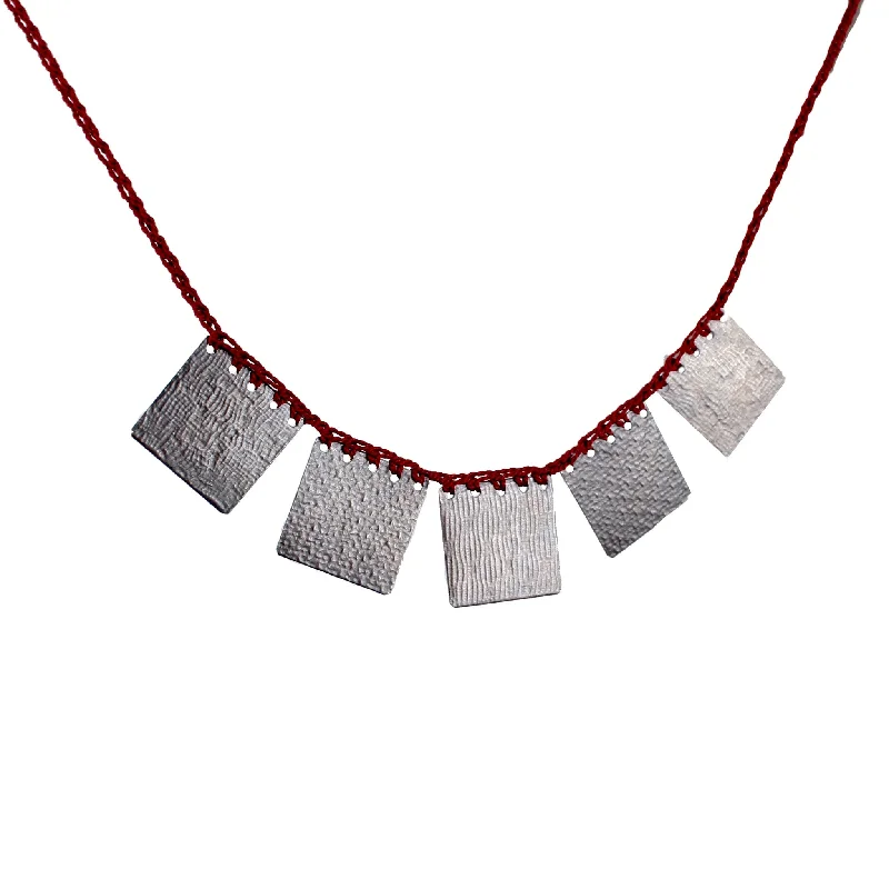 Women's alloy necklaces-5 - Square Necklace (Multiple Colors) by Erica Schlueter