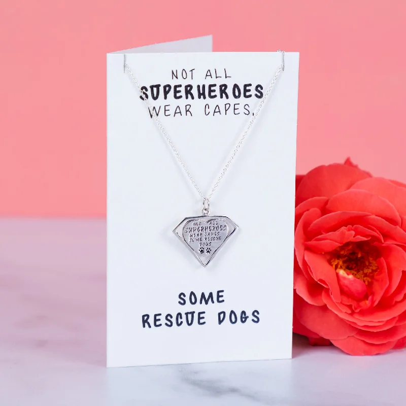 Women's gift necklaces-Real Heroes Rescue Dogs Necklace