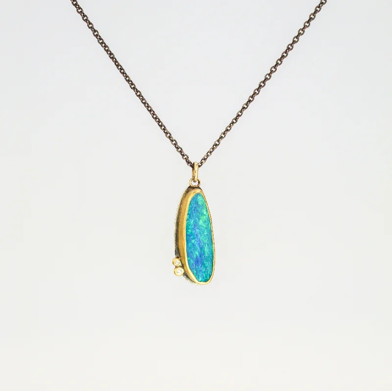 Handmade women's necklaces-NEW! Australian Opal Necklace by Ananda Khalsa