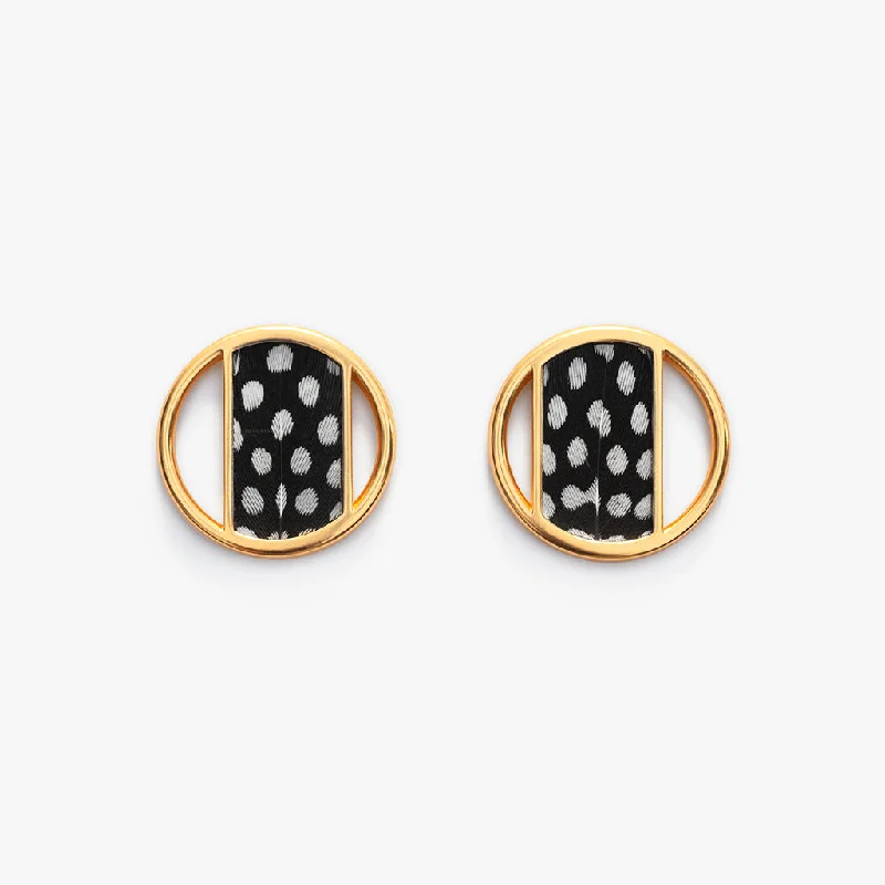 Women's gold rings-Cymbidium Circle Earring