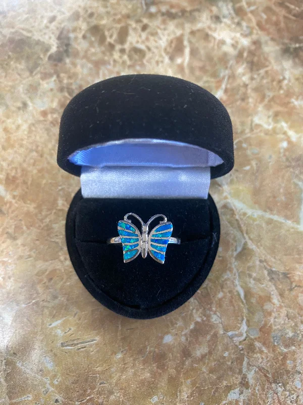 Women's elegant rings-Butterfly Blue Ring