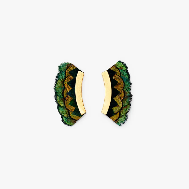 Women's vintage-inspired rings-Westmore Crescent Earring