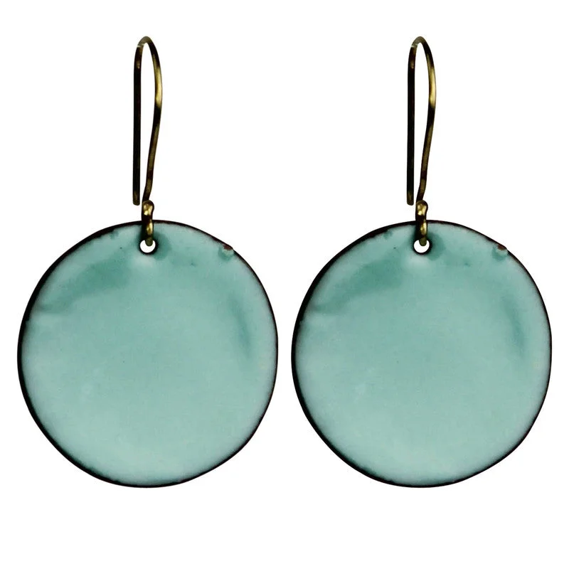 Women's astrology rings-Earring - Round, Aqua