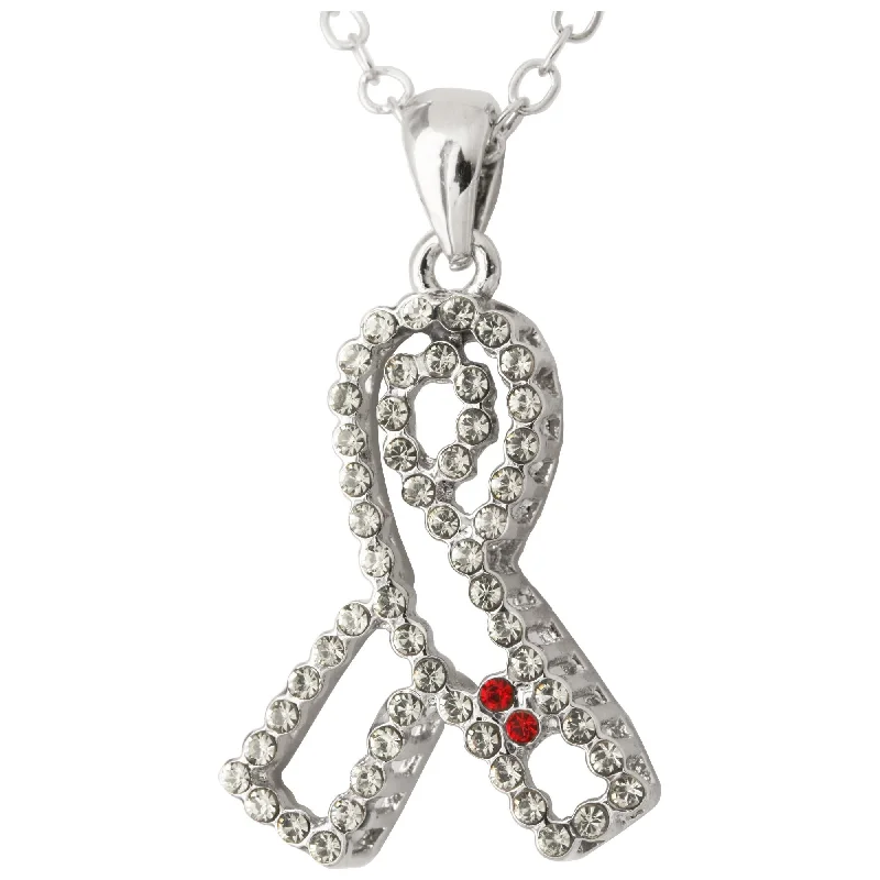 Women's art deco necklaces-Outstanding Crystal Diabetes Awareness Necklace