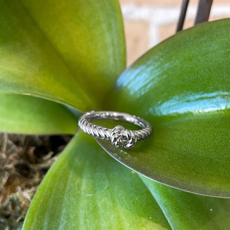 Handmade women's rings-Nautical Knot Ring