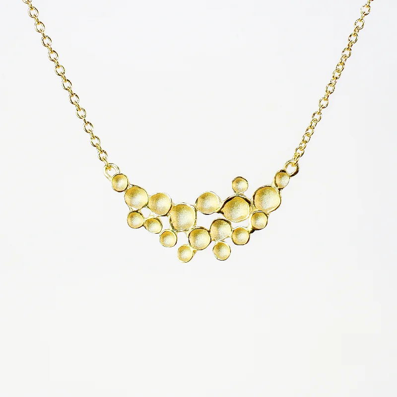 Women's heart-shaped necklaces-Crescent Champagne Pendant in 18k Gold Vermeil by Sarah Richardson