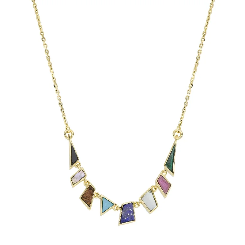 Women's eco-friendly necklaces-Metier 9ct Midi Rainbow Tesserae Necklace