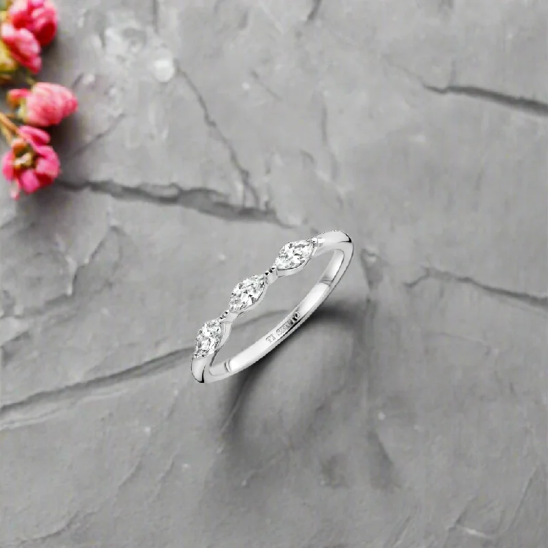 Women's handmade artisan rings-Marquise Cz Ring