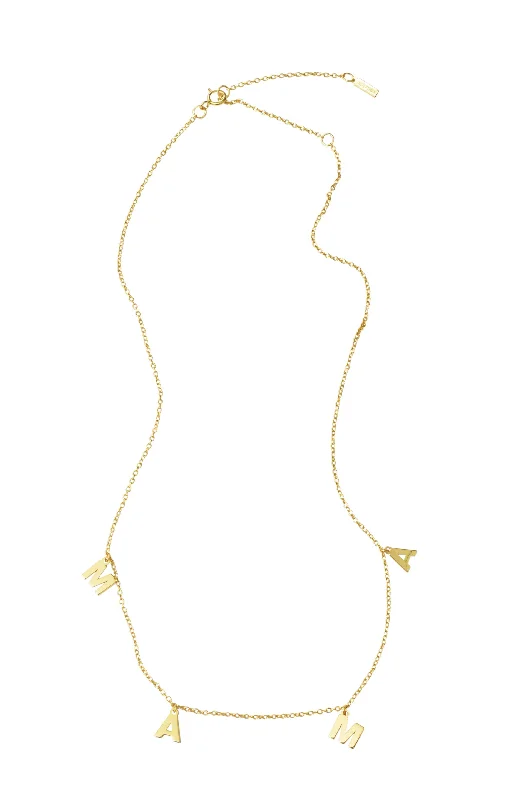 Women's travel necklaces-Adornia Mama Neckalce gold