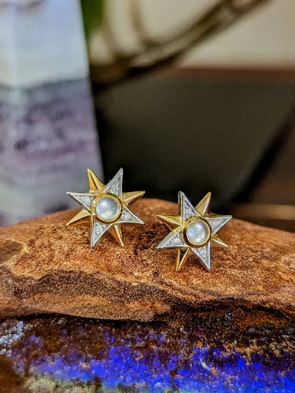 Women's handmade artisan rings-Celestial Stud Earring