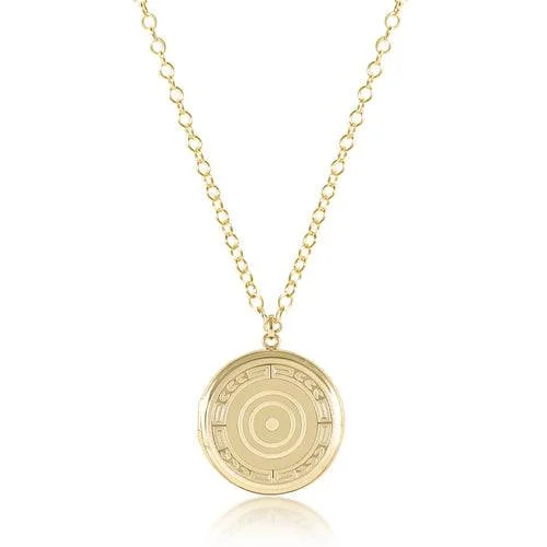 High-end women's necklaces-ENEWTON - 16" necklace gold - cherish large gold locket