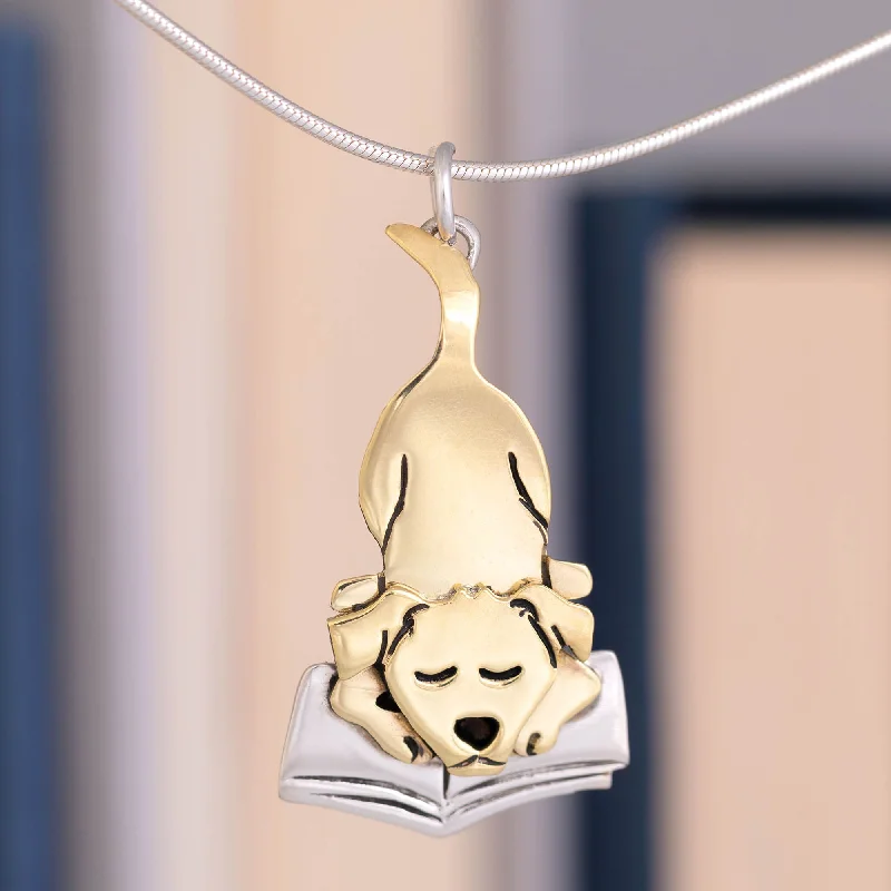 Women's formal necklaces-Pet Lover Book Club Sterling Necklace