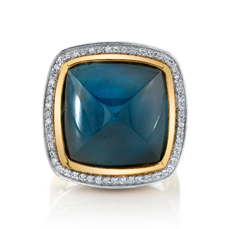 Women's sapphire rings-Sugerloaf Topaz Ring