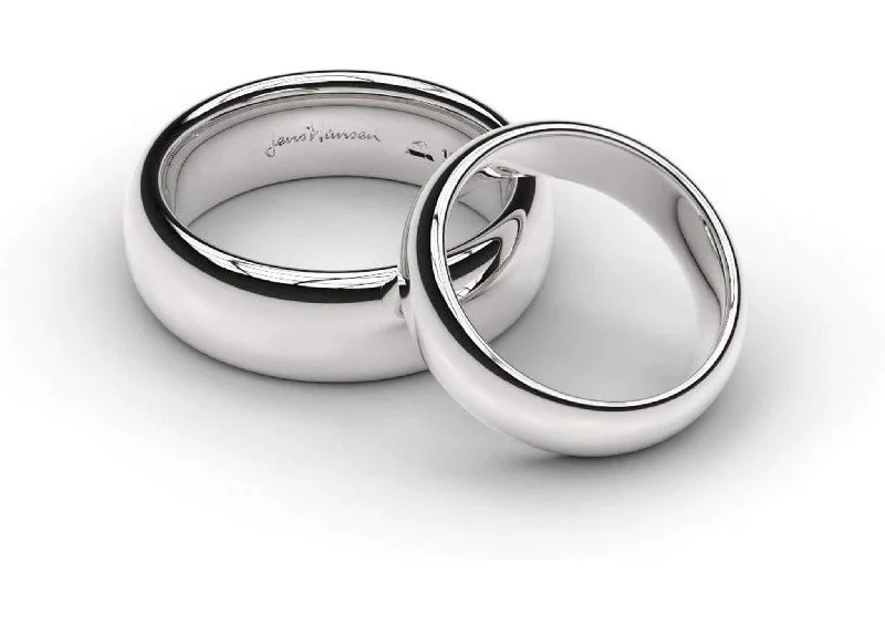 Women's vintage rings-White Gold & Platinum Movie Rings Set