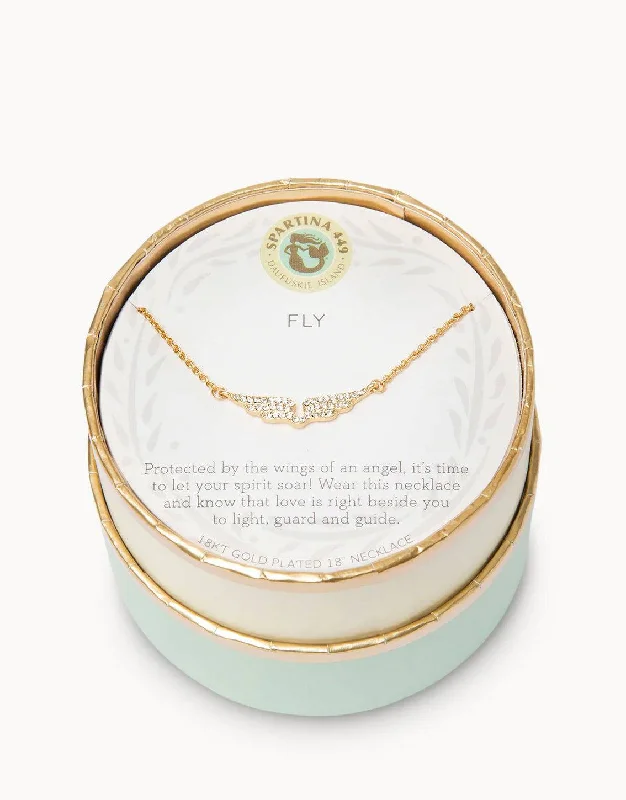 Women's modern design necklaces-Spartina - Sea La Vie Necklace - Fly/Wings