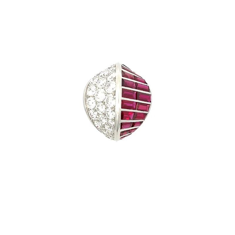 Women's limited edition rings-Ruby Split Ring