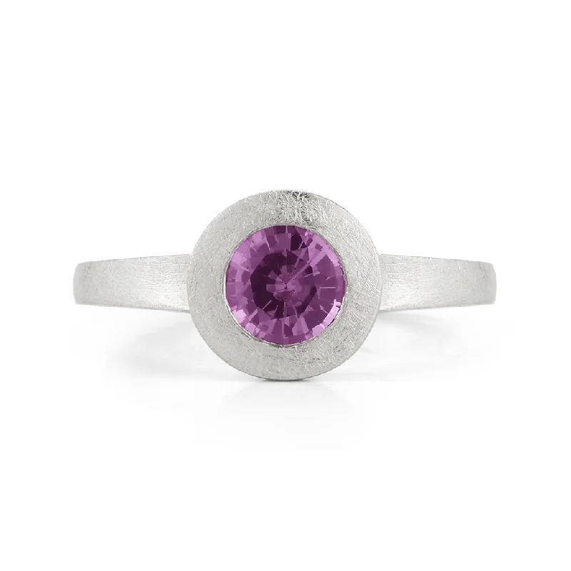 Women's symbolic rings-Steller Natural Raspberry Sapphire Ring