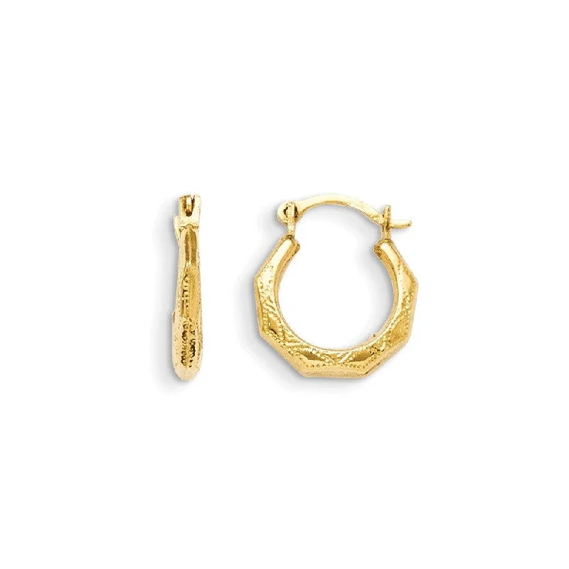 Designer women's earrings-Madi K Kid's 14k  Hinged Earrings