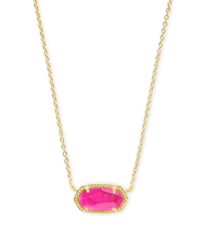 Women's chain necklaces-Kendra Scott- Elisa Gold Pendant Necklace - Azalea Illusion